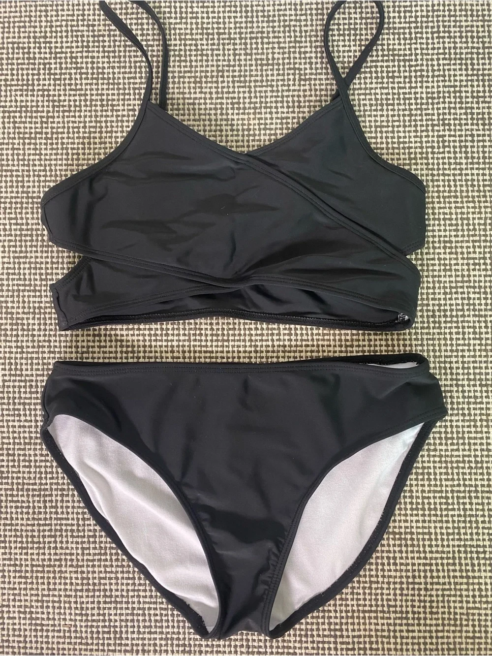 Black Kid’s Two-Piece Swim Set - Classic Bikini